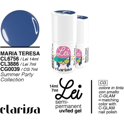 She Semi-Permanent Nais Gel Nail Polish UV/LED 7 мл - Мария Тереза Clarissa — фото 2