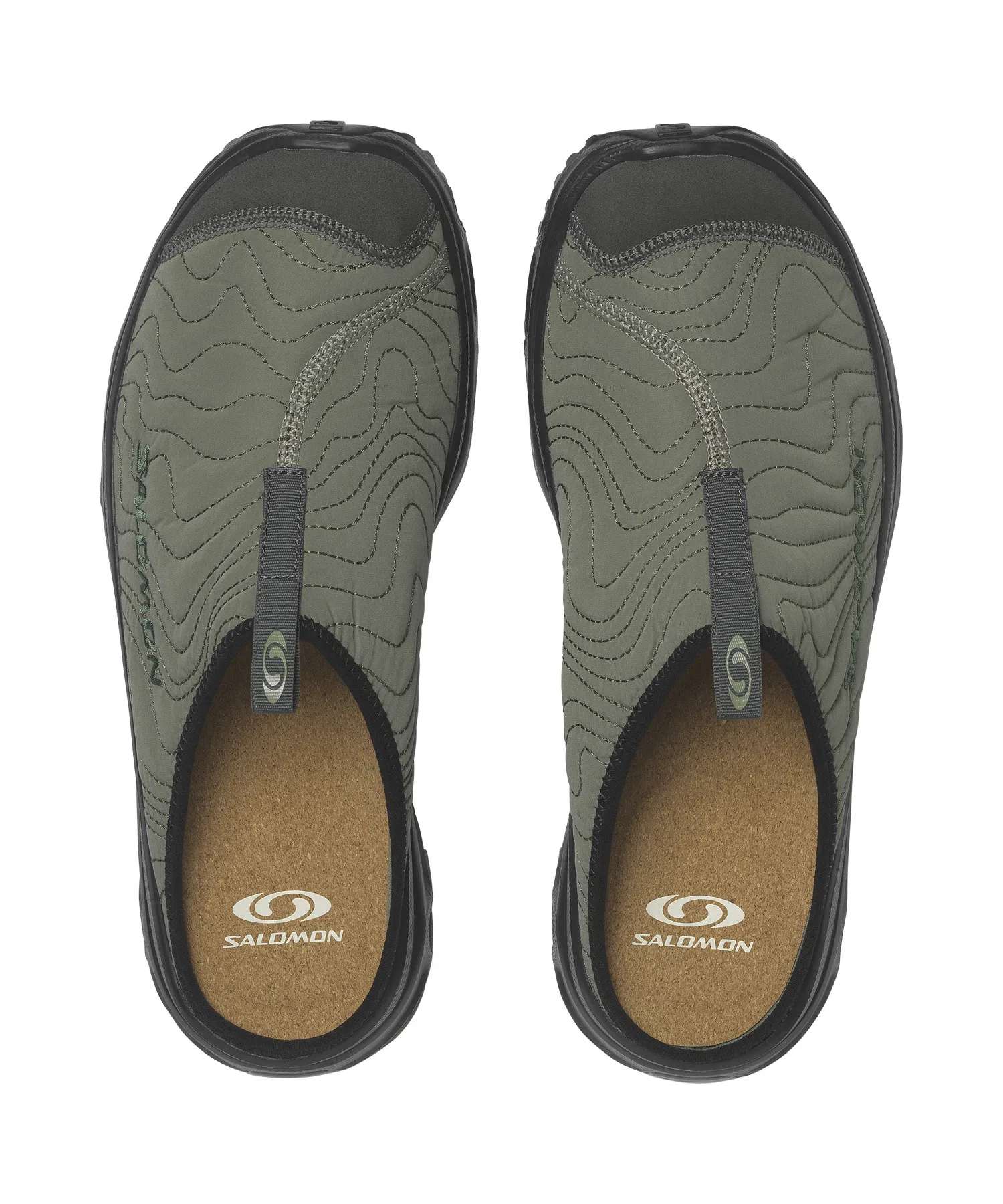 Мужские сланцы SALOMON RX SLIDE 3.0 ATQ с логотипом оливковые — фото 3