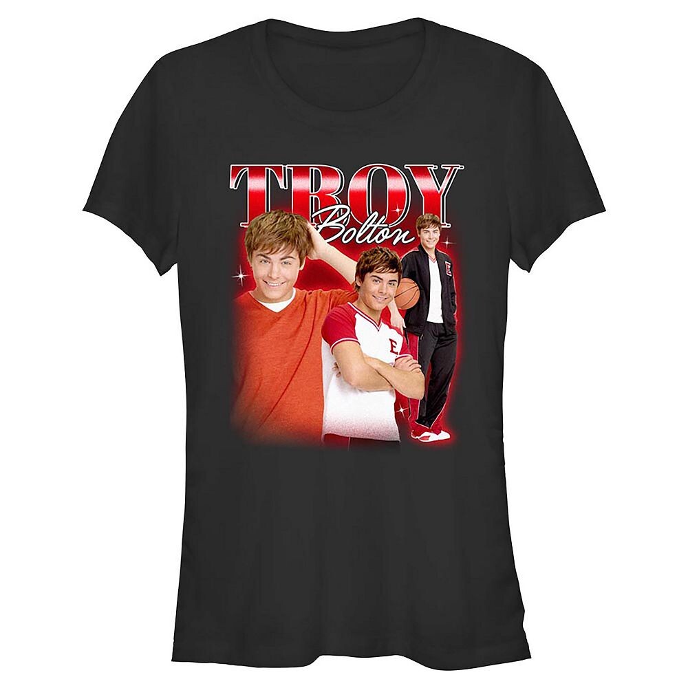 

Футболка с рисунком Троя Болтона для школьников Disney's High School Musical, черный