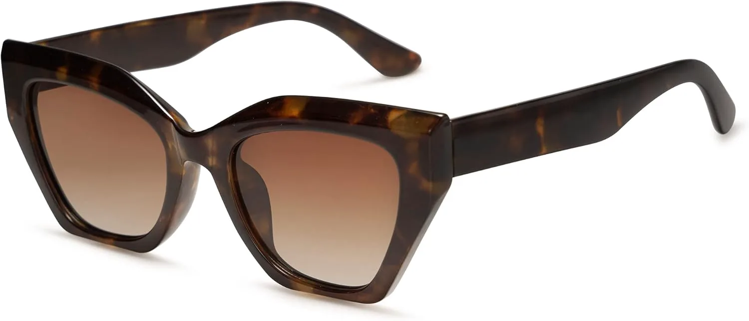 

Солнцезащитные очки SOJOS Square Cat Eye Polarized Sunglasses for Women Retro Classic Vintage Trendy Cateye Shades Sunnies Gafas de sole SJ2235, Tortoise