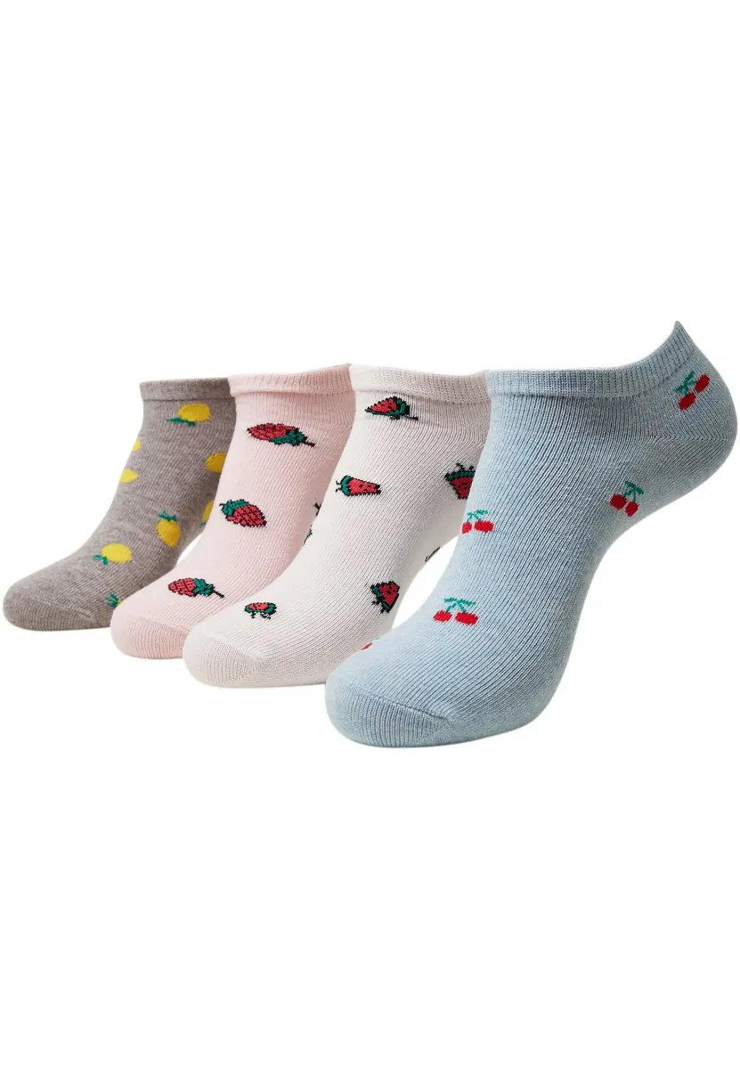 

Базовые носки URBAN CLASSICS " Urban Classics Unisex Recycled Yarn Fruit Invisible Socks 4-Pack" (1 пара), розовый