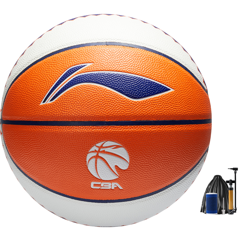 

LINING Баскетбольный мяч PU белый синий оранжевый размер 7 тренировочный unisex