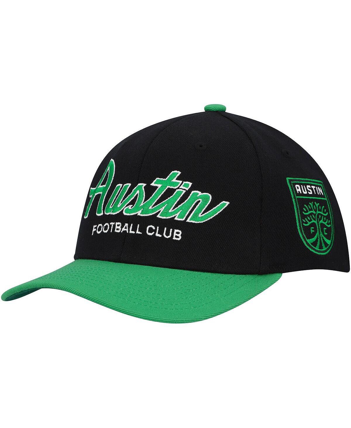 

Мужская черная эластичная бейсболка Austin FC Team Script 2.0 Mitchell & Ness