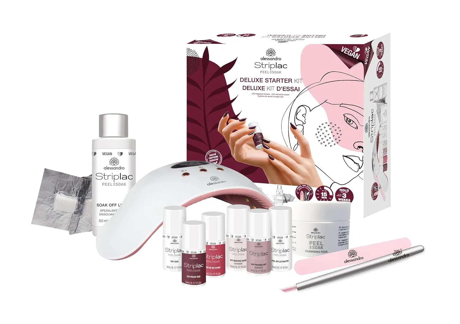 Набор УФ-гель-лаков «STRIPLAC PEEL OR SOAK DELUXE KIT» от alessandro Alessandro
