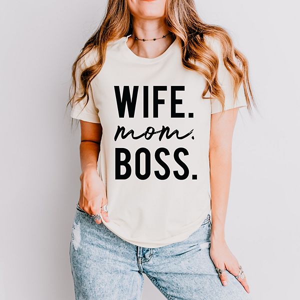 

Футболка с коротким рукавом Wife Mom Boss Simply Sage Market, Зеленый, Футболка с коротким рукавом Wife Mom Boss Simply Sage Market