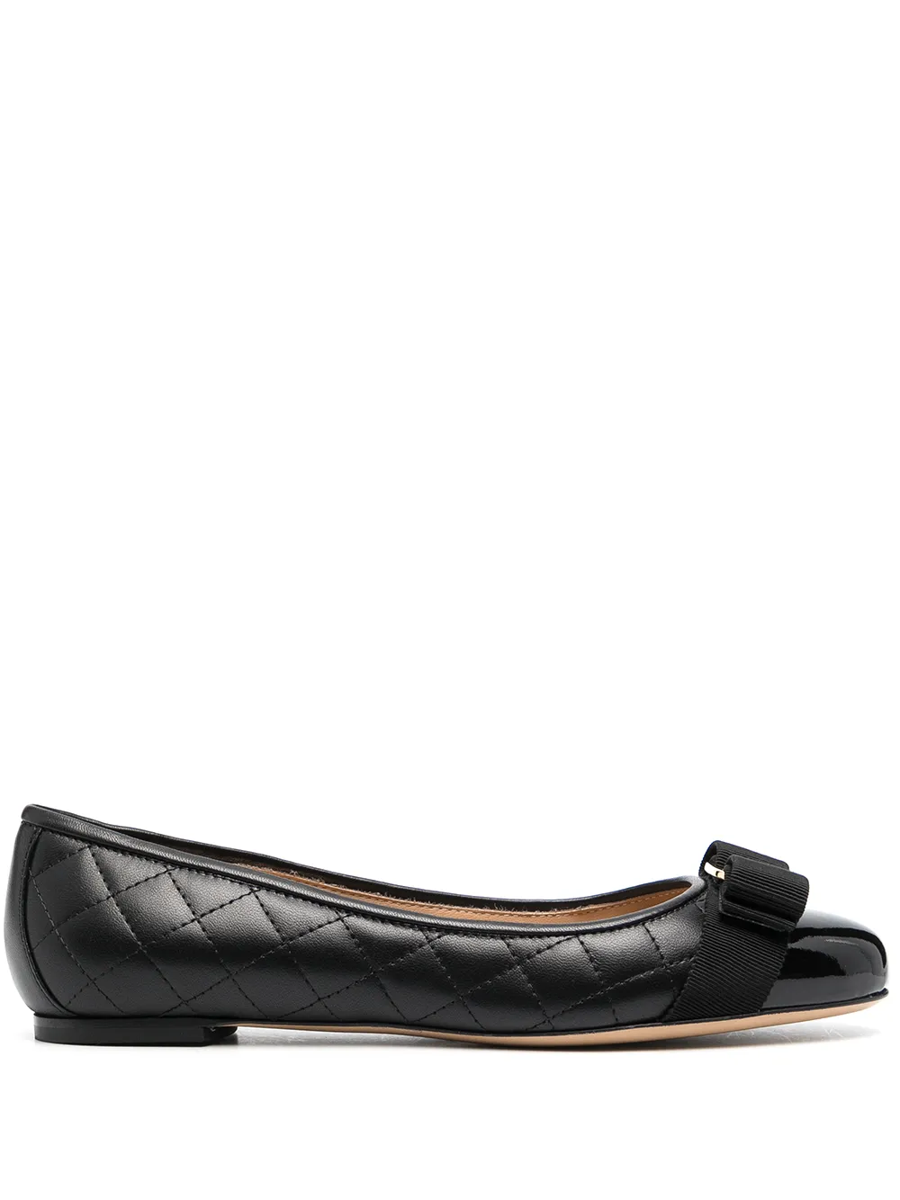 Стеганые балетки Varina Ferragamo, черный