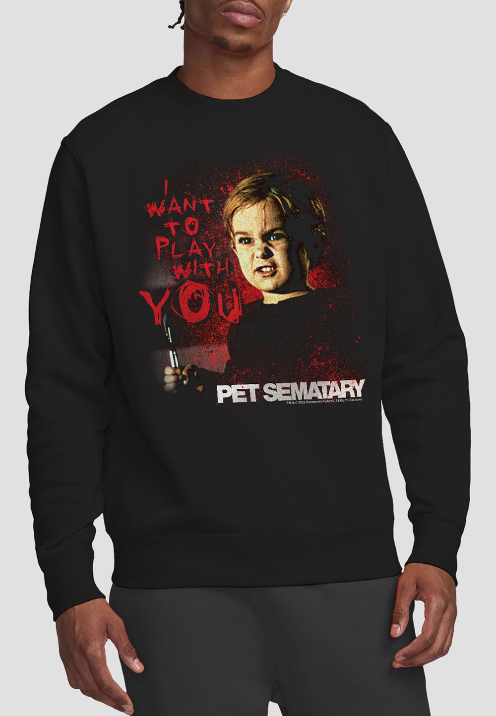 

Толстовка PET SEMATARY I WANT TO PLAY Cotton Soul, черный