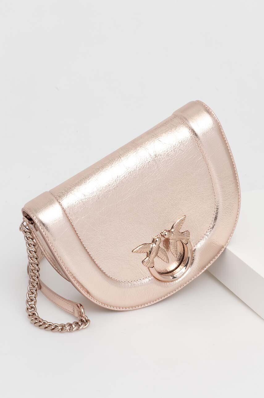 

Кожаная сумка Pinko, розовый