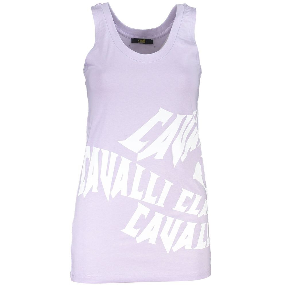 

Фиолетовый хлопковый женский топ cavalli CLASS