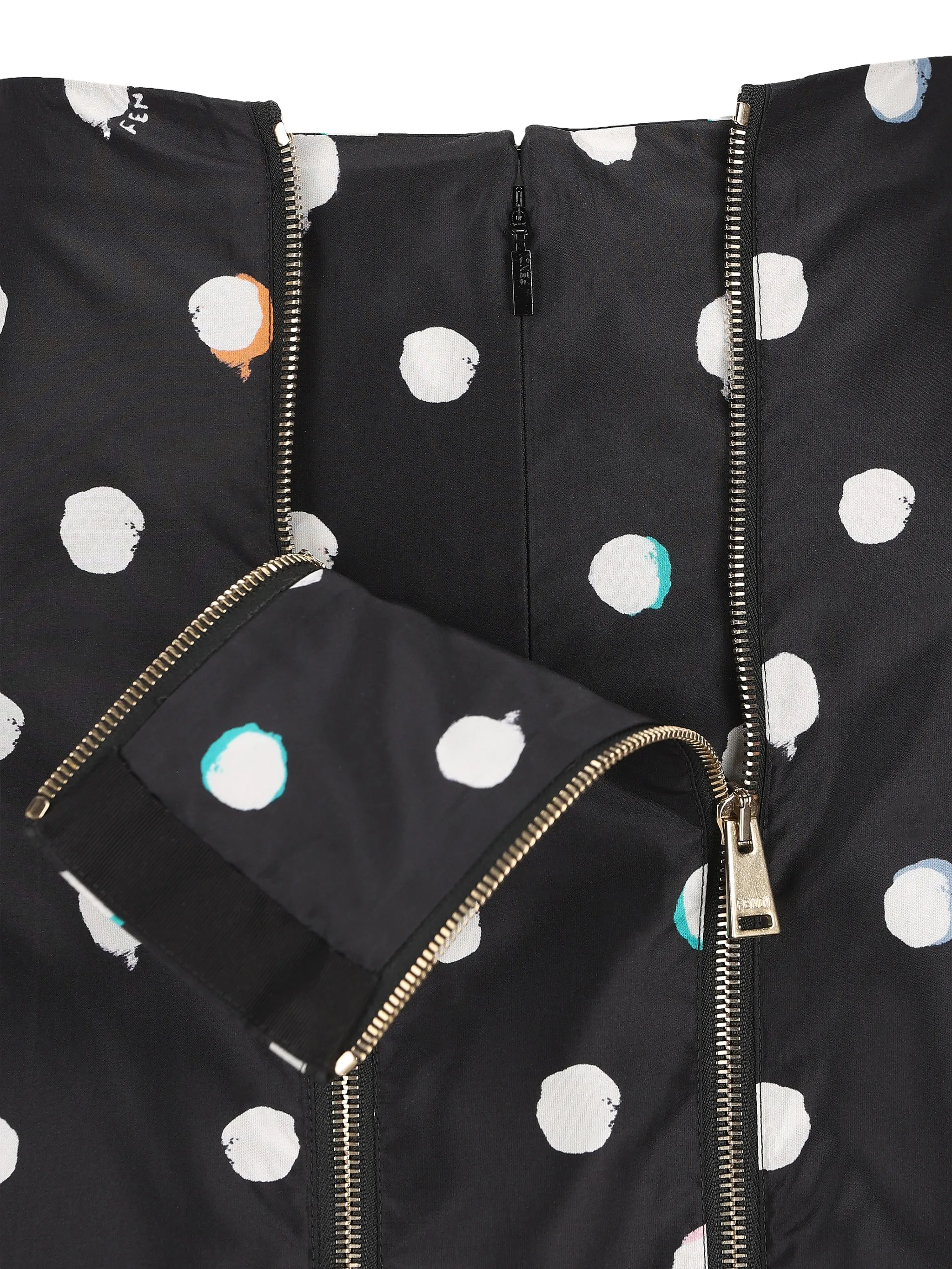 Юбка мини Falena Dots с принтом Fendi, черный — фото 4