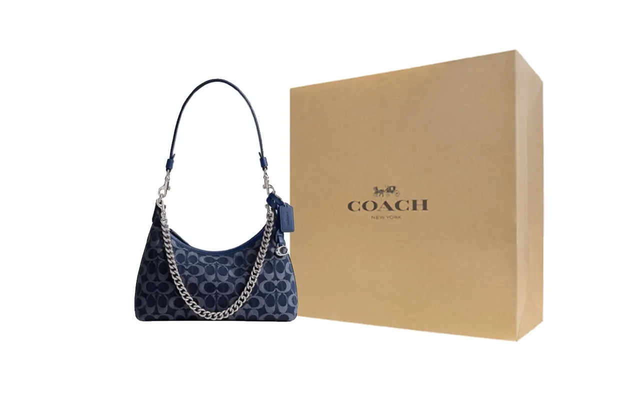 

COACH Джульет тканевый портативный кроссбоди сумка через плечо большая размер женская темно-синий разноцветный