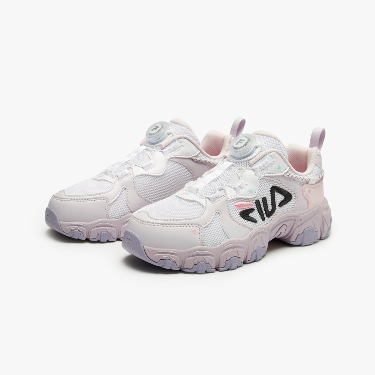 Легкие кроссовки с амортизаторами для детей и подростков FILA KIDS, белый/фиолетовый — фото 3