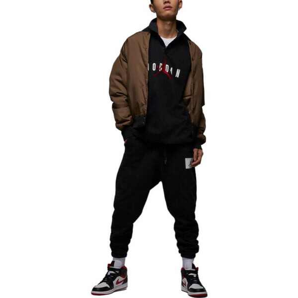Футболка Air Jordan SS23 Jumpman Logo Polo T-Shirt 'Black', черный — фото 3