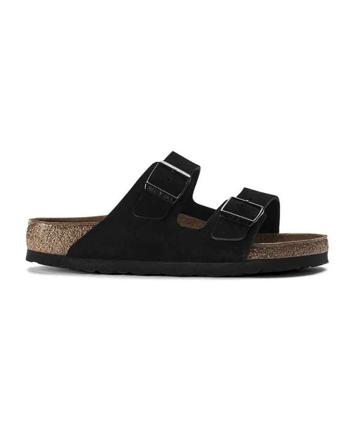 

Замшевые босоножки с двумя ремешками Birkenstock, черный
