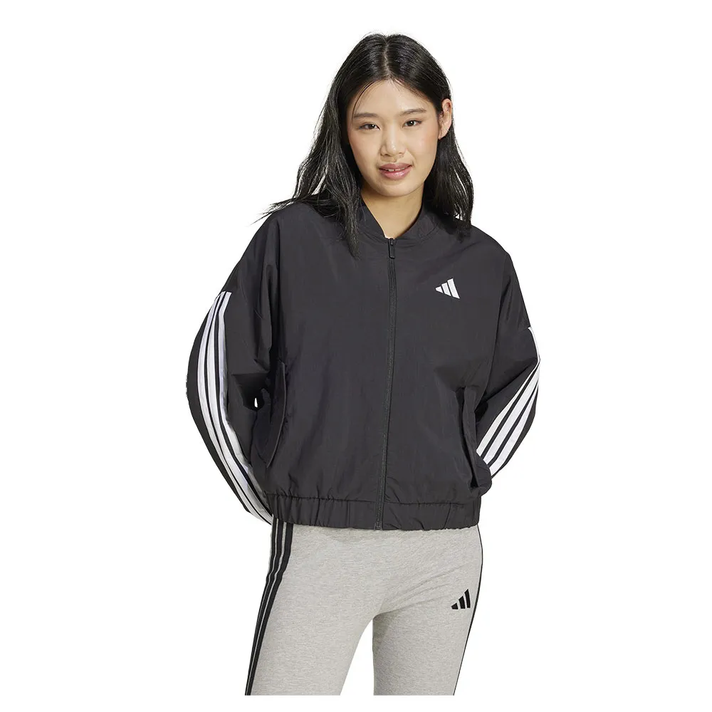 

Куртка adidas Essentials 3 Stripes Lifestyle Woven bomber, черный