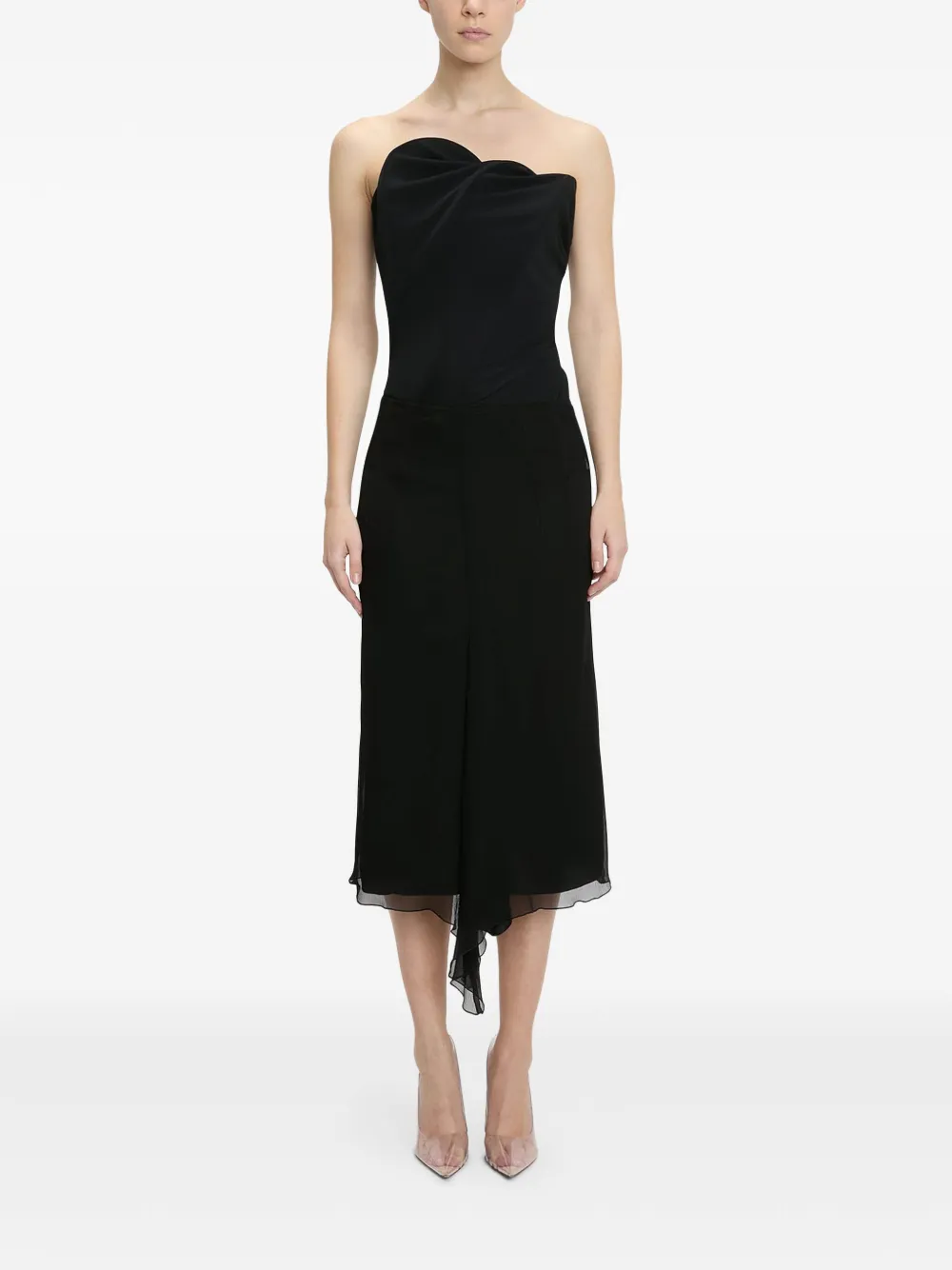 

Топ Wave без бретелей VICTORIA BECKHAM, черный