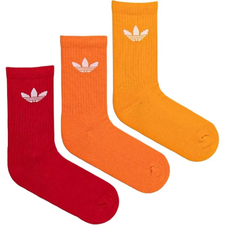 Носки Trefoil Cushion Crew, 6 пар Adidas Originals, 6 Pack (Red+Green+Blue+Orange+Yellow+Apricot) — фото 3