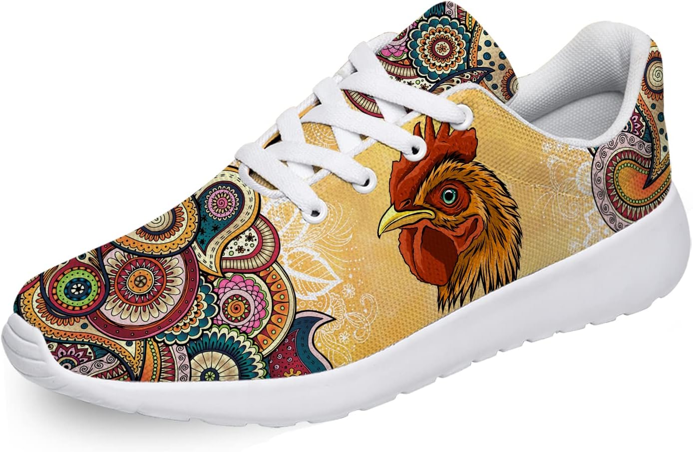 

Кроссовки с принтом курицы для женщин и мужчин, модная спортивная обувь для повседневного ношения, подарки для нее и для него Lodaden, Flower Chicken