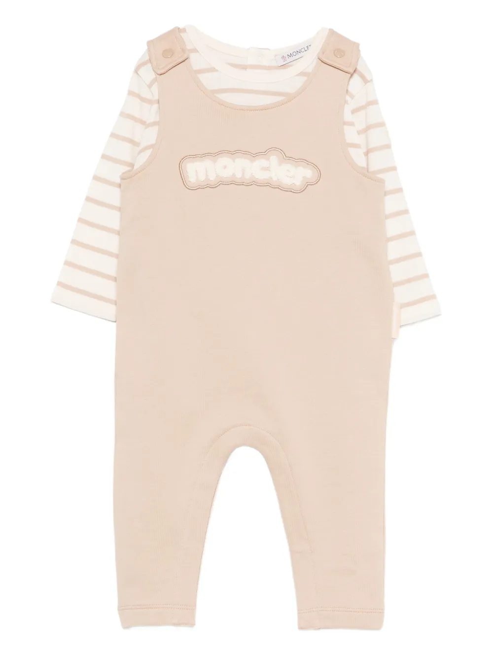 

Полосатый комплект с брюками Moncler Enfant, нейтральный