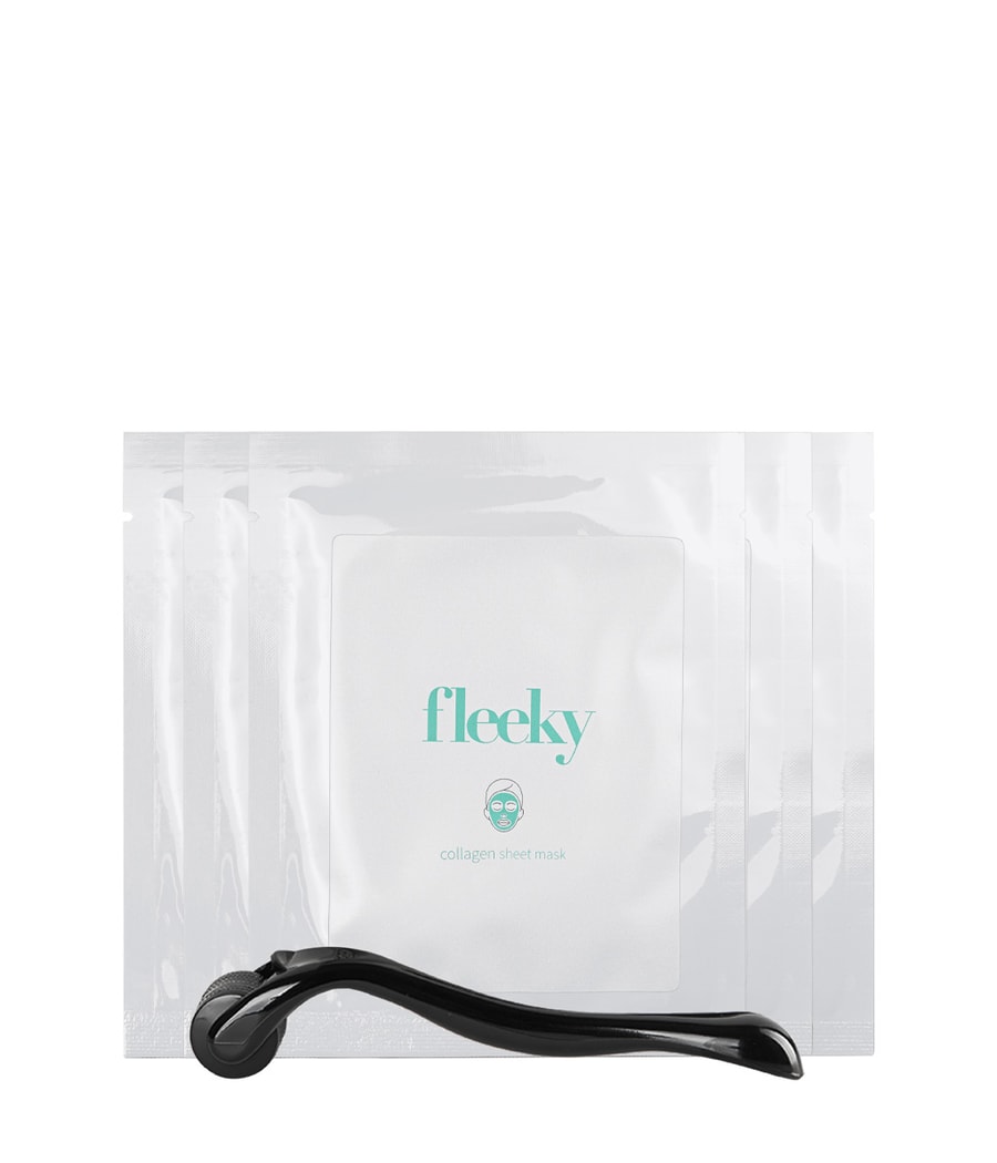 

Набор для ухода за лицом fleeky Collagen Sheet Mask + Roller, 5 шт.