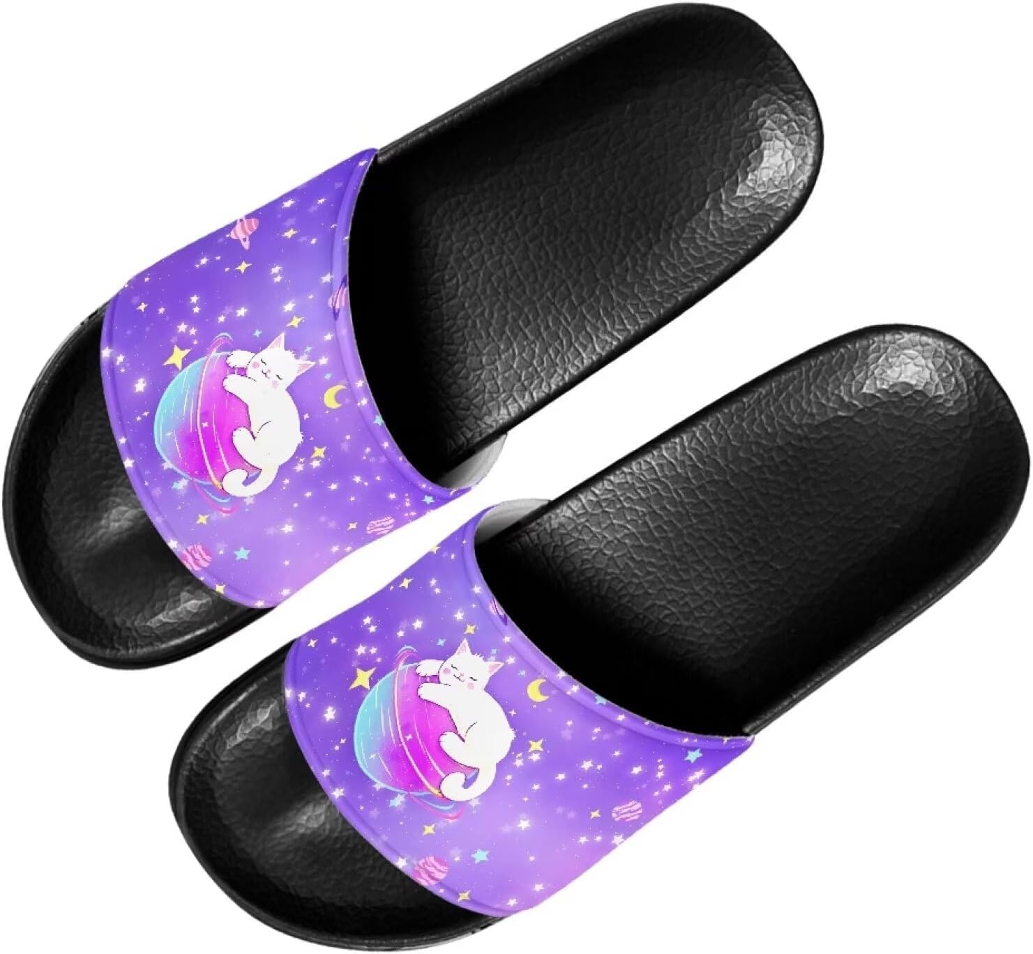 

Сандалии Forchrinse Tie Dye с принтом морской черепахи для мужчин и женщин, стильные летние тапочки с животным рисунком для дома и душа, Galaxy Cat Planet