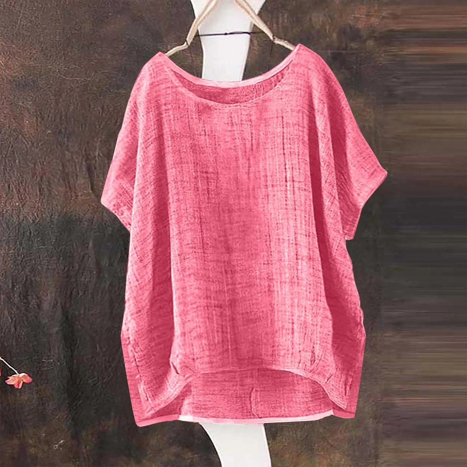 Блуза женская хлопковая Gauze, Hot Pink — фото 2