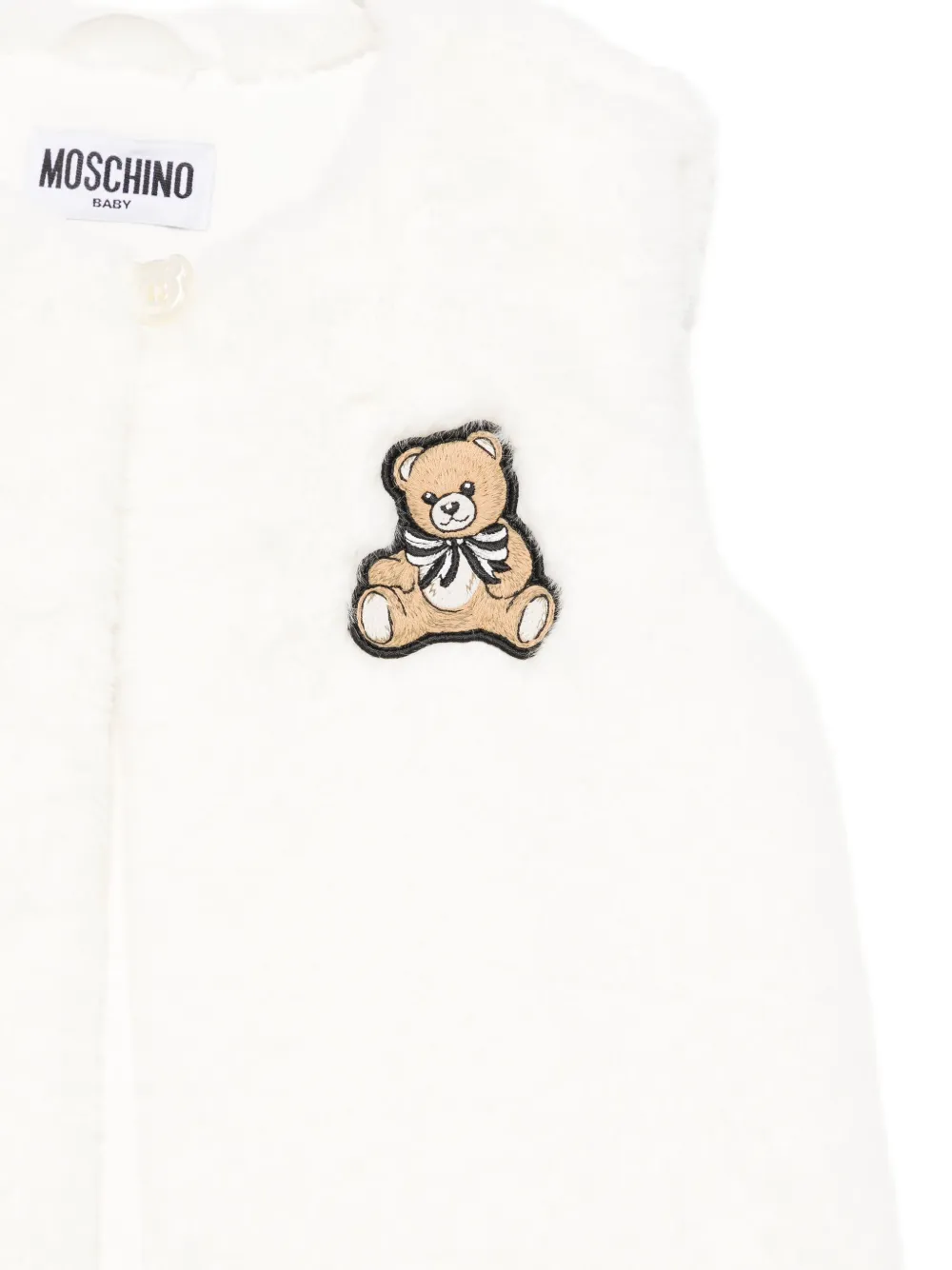 Декорированный жилет Moschino Kids, белый — фото 3
