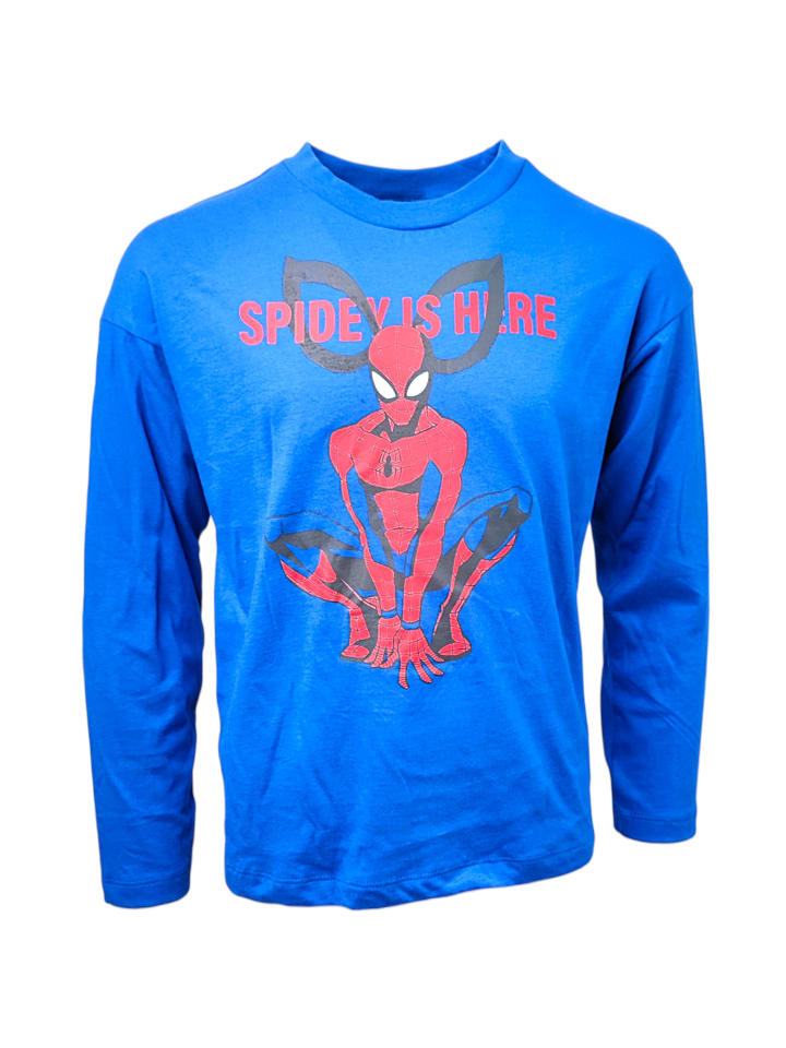 

Рубашка с длинными рукавами Человека-паука синего цвета Spiderman