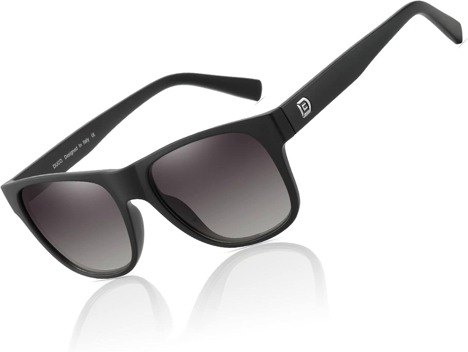 

DUCO Классические винтажные поляризованные солнцезащитные очки для женщин, очки для вождения, 100% защита от УФ-излучения, DC2145, Matte Black Frame Gradient Grey Lens