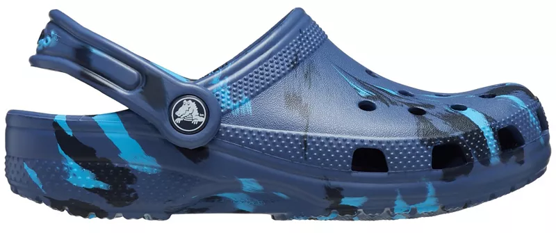 

Детские мраморные сабо Crocs, темно-синий/мультиколор
