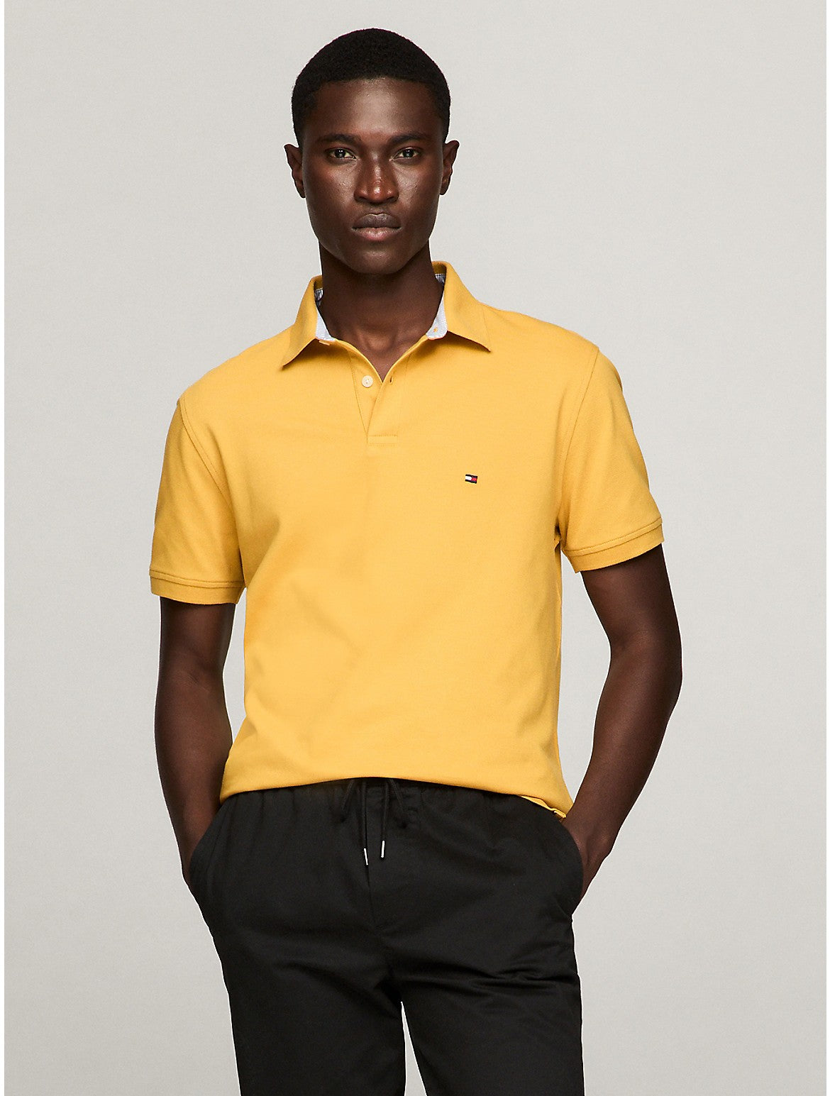 

Мужская рубашка Tommy Hilfiger Stretch Regular Fit Tommy Polo, цвет mustard