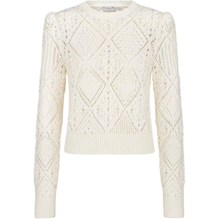 

Dior Трикотажное изделие женское белое с круглым вырезом, средней толщины, другие цвета