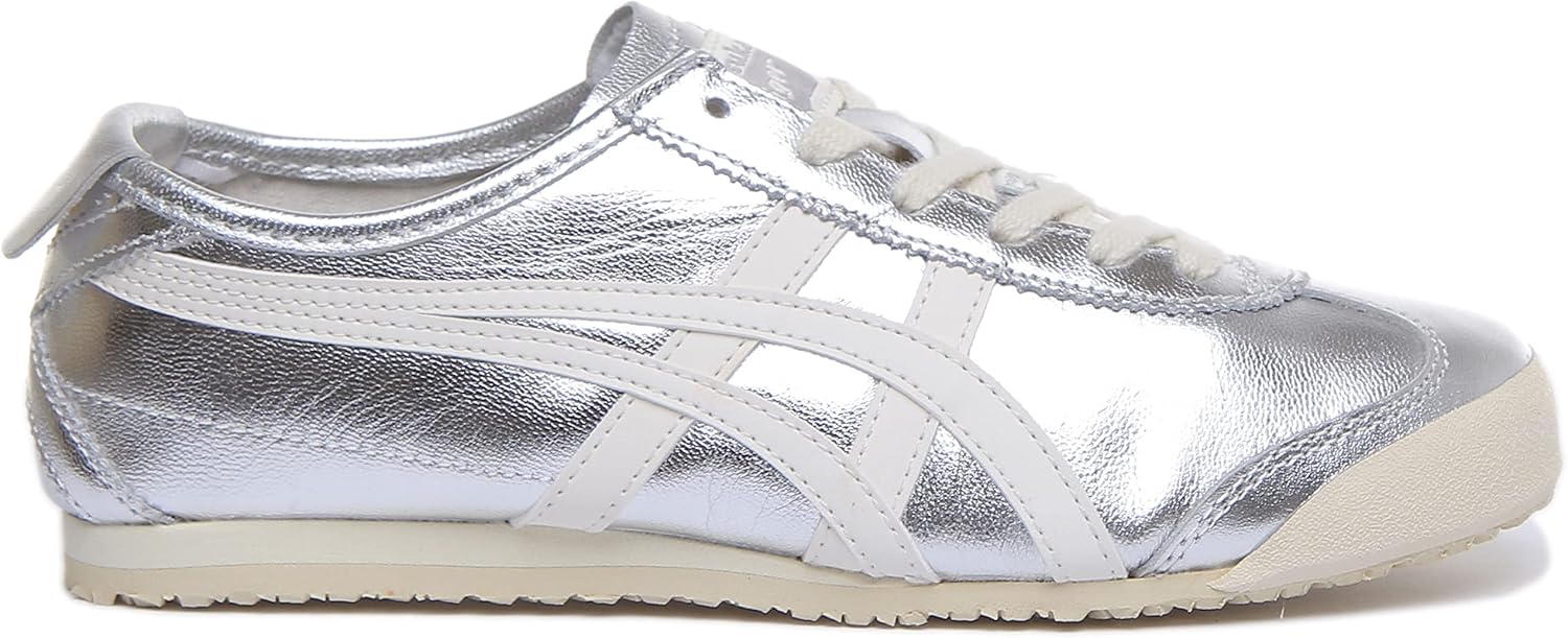 Кроссовки Onitsuka Tiger Unisex Adult Mexico 66, серебристый/слоновая кость — фото 3