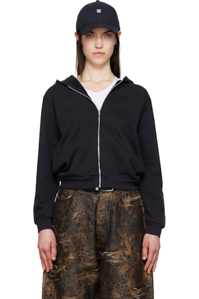 

Черная толстовка с капюшоном на молнии Acne Studios