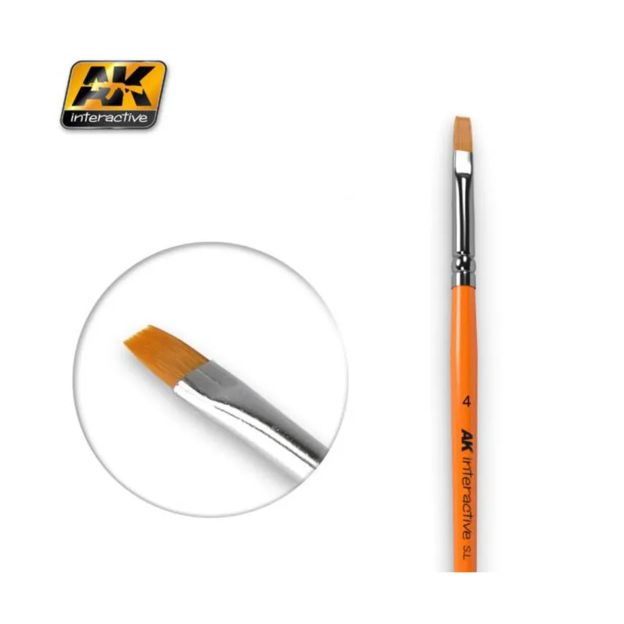 

Кисть 4 плоская, Brushes (AK-Interactive)