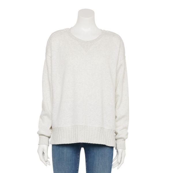 

Женский адаптивный свитшот с круглым вырезом Sonoma Goods For Life, цвет dapple grey heather