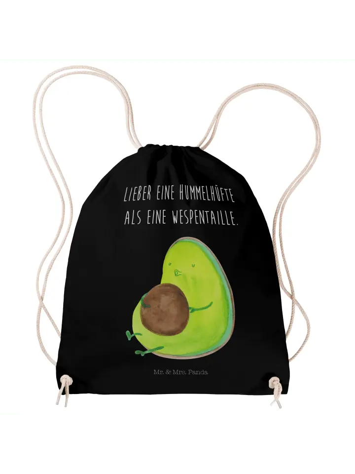 

Спортивная сумка Mr & Mrs Panda Sportbeutel Avocado Pfeifen, черный