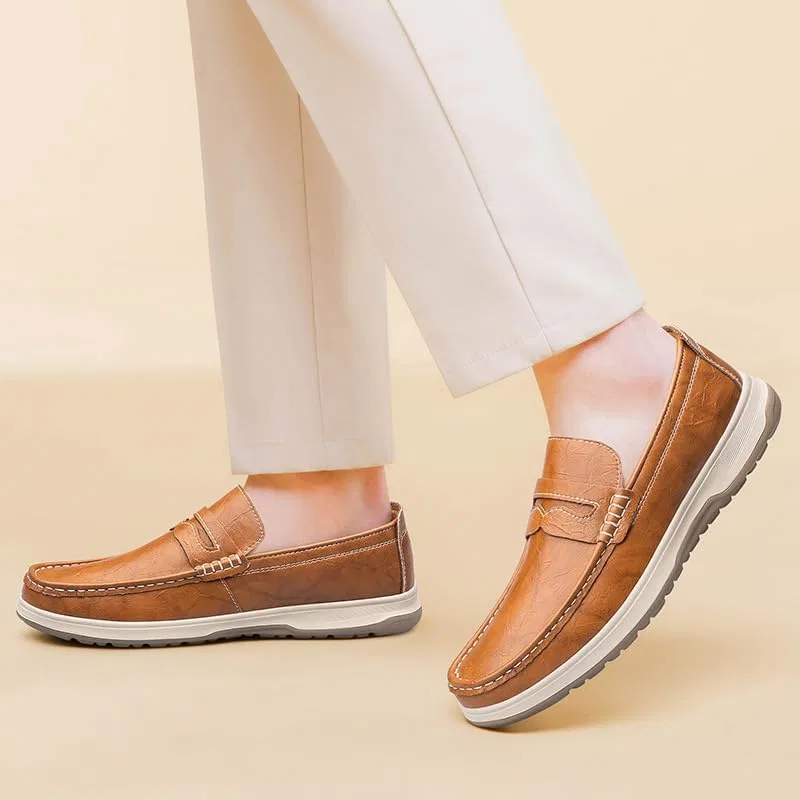 Лоферы мужские, дышащие, Loafers & Slip-Ons, Light Brown Fusecottc — фото 2