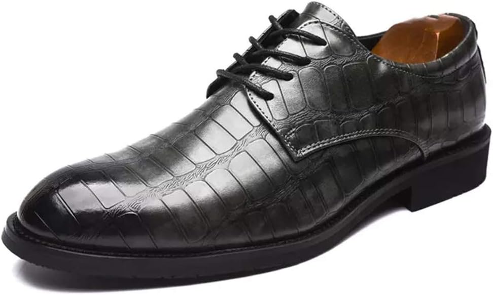 

Мужские деловые лоферы Asifn с крупной текстурой под крокодила, качественная кожаная рабочая обувь, серый