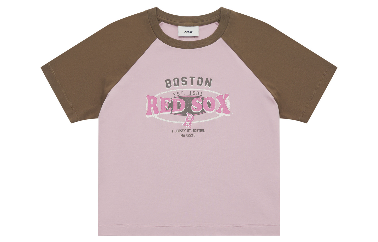 

MLB Футболка с регланными рукавами Preppy Style Collection Boston Red Sox SS25 женская розовая, Розовый, MLB Футболка с регланными рукавами Preppy Style Collection Boston Red Sox SS25 женская розовая