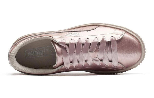 Кроссовки basket platform metal pink Puma, розовый — фото 4