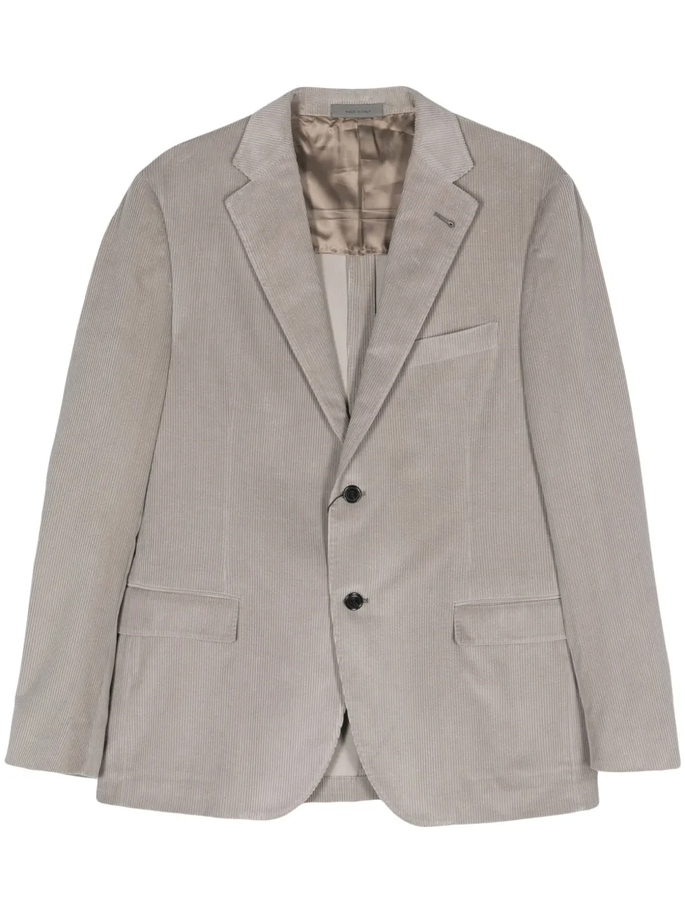 

Однобортный вельветовый пиджак Corneliani, серый