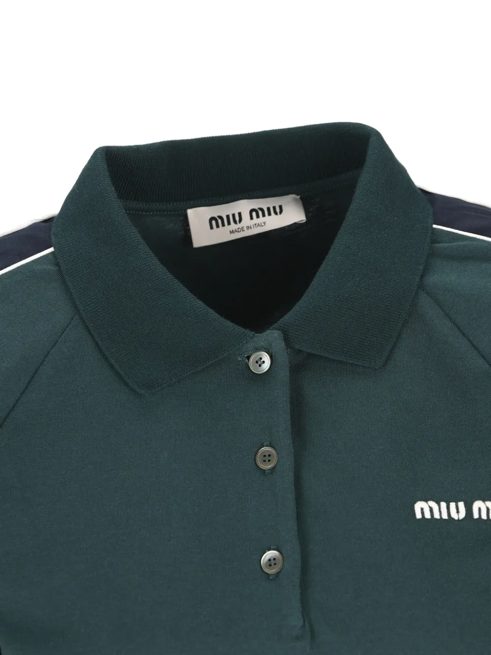 Полосатая футболка Miu Miu, зеленый — фото 4