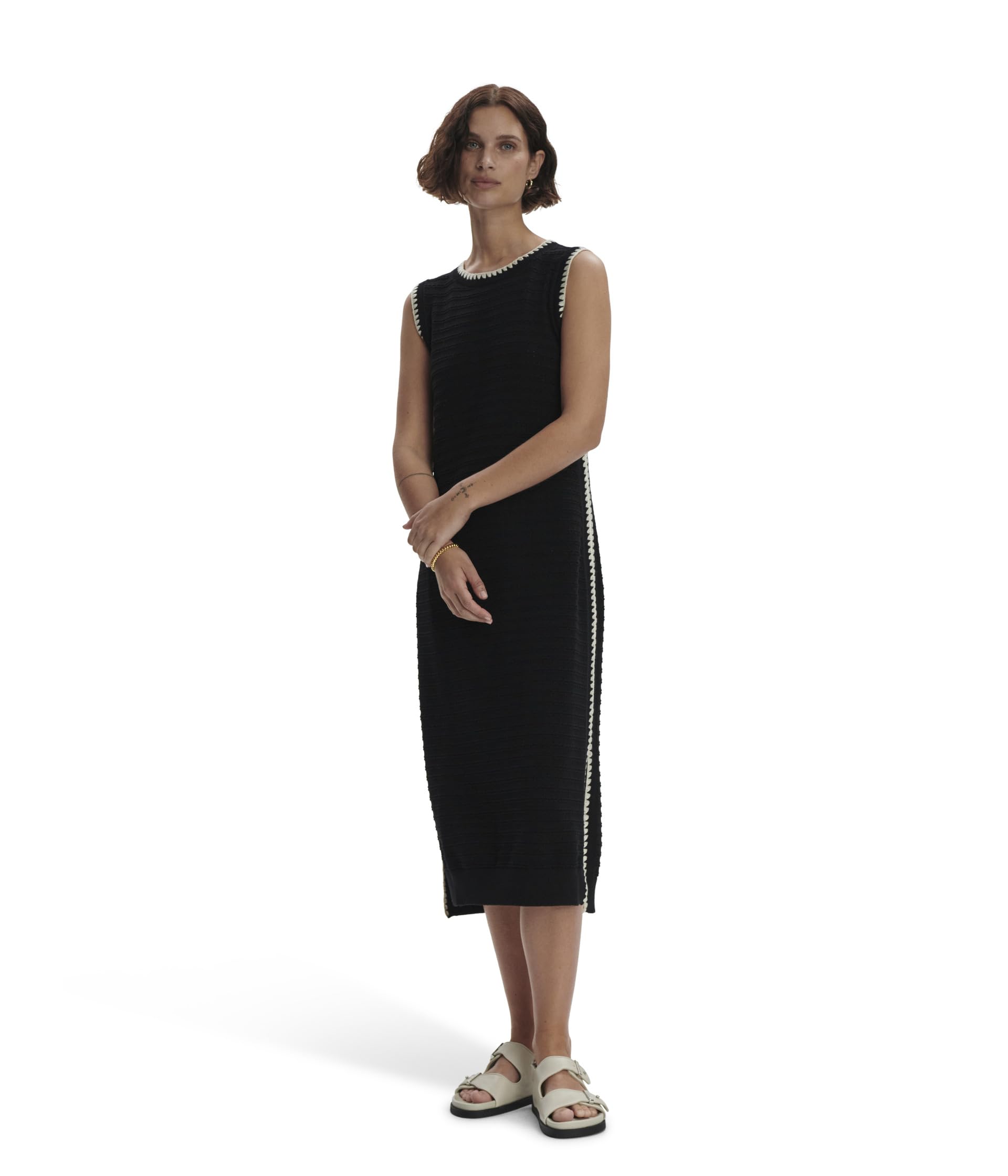 

Платье Varley Dwight Tank Knit Dress, черный/белый