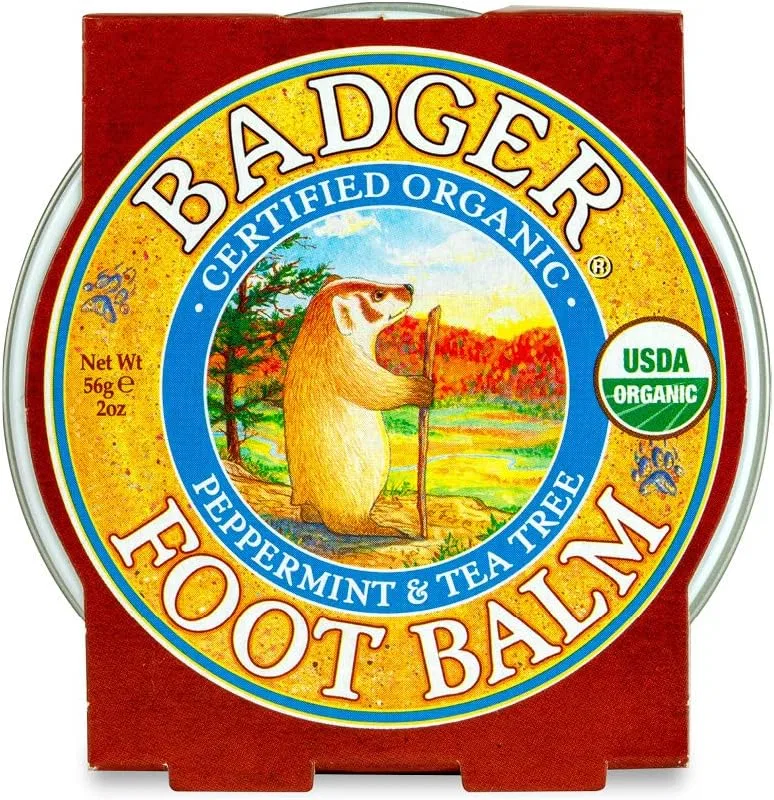 Бальзам для ног увлажняющий Badger, 56 г, с мятой