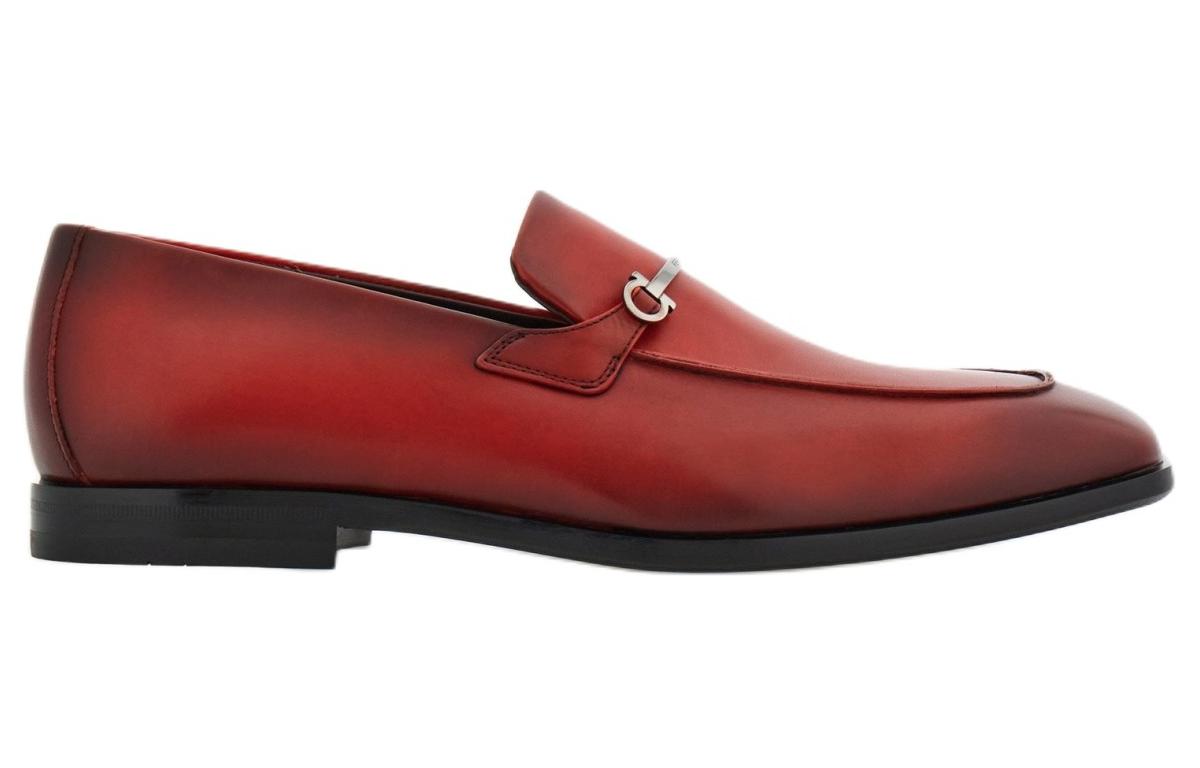 Кожаные лоферы с пластиной Ганчини Ferragamo, коричневый — фото 3