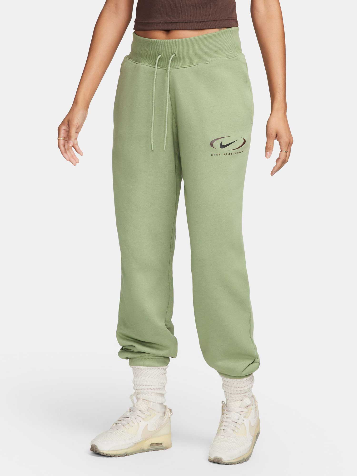 

Спортивные брюки Nike W NSW PHNX FLC HR OS PANT PRNT, зеленый