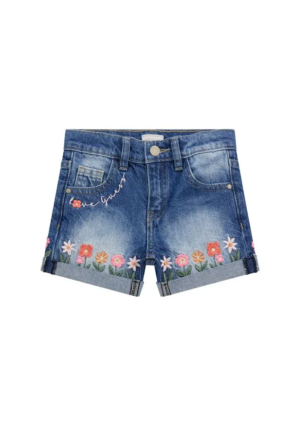 Шорты из джинсовой ткани bestickte Guess, Mehrfarbig Grundton Blau