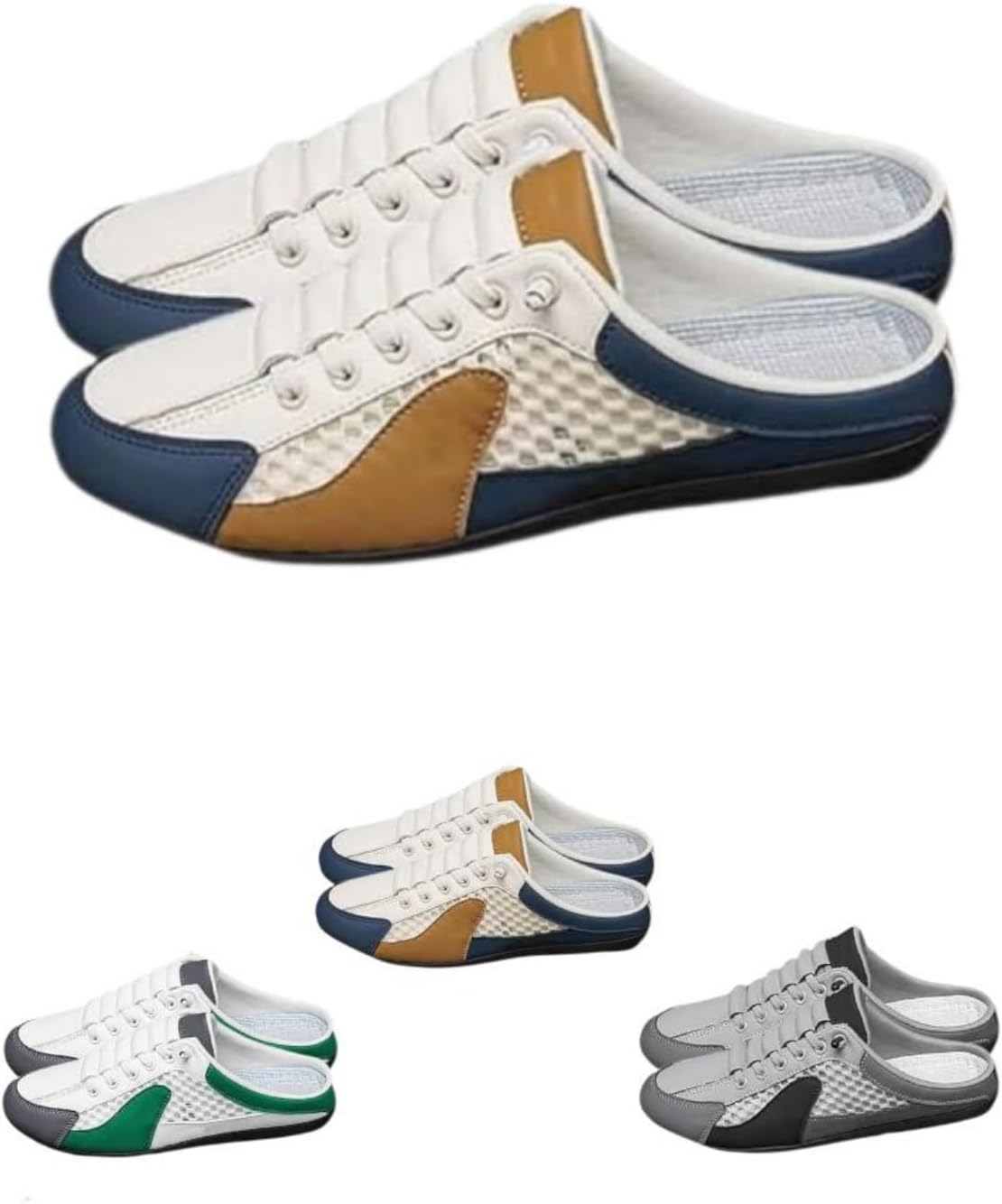 

Мужские слипоны-мюли 2025 года, низкие кроссовки Baotou Half Drag для мужчин, модные мужские тапочки без задника для весны и лета Generic, бежевый