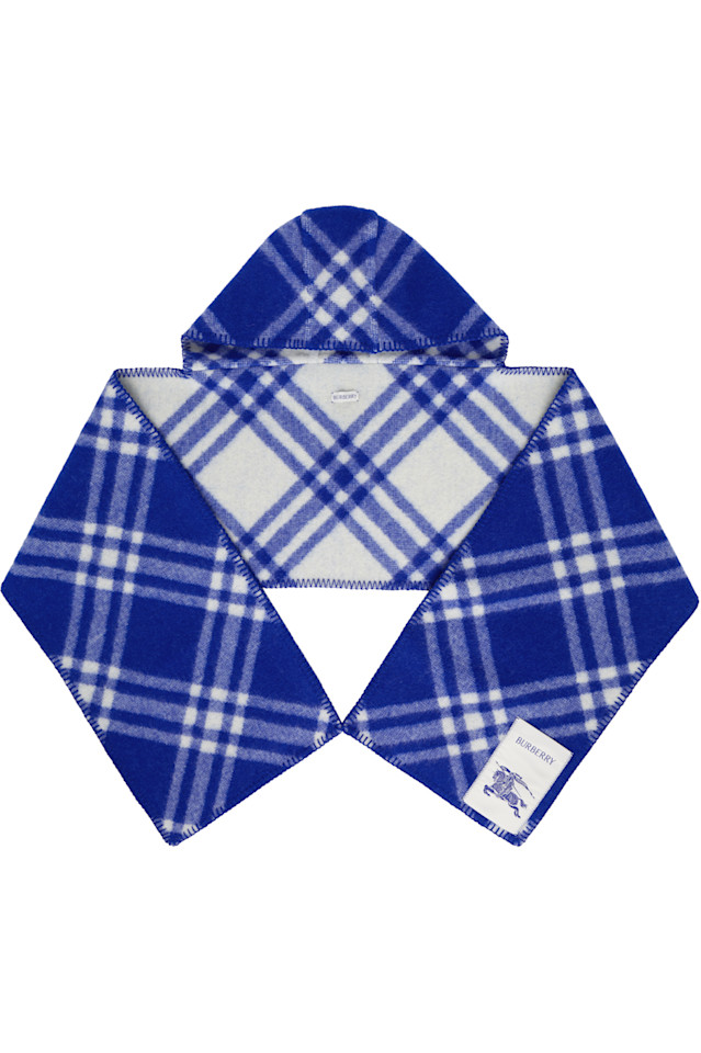 

Шерстяной шарф с капюшоном Burberry, цвет knight